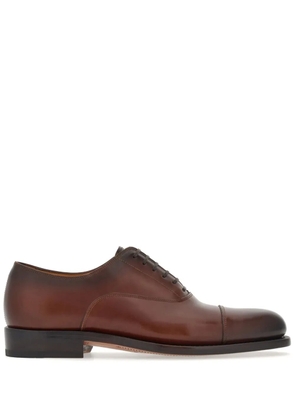 Ferragamo Tramezza round-toe leather oxford shoes - Brown