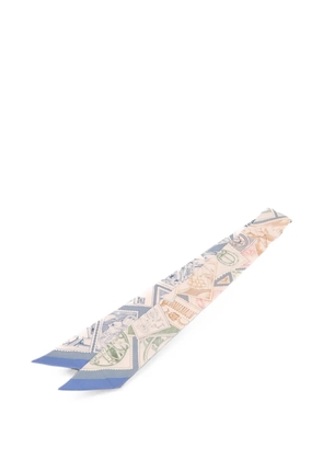 Hermès Pre-Owned stamp-print scarf - Neutrals