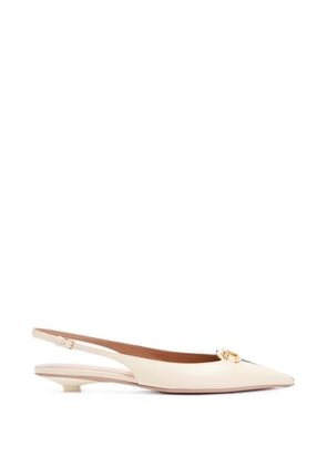 Valentino Garavani VLogo The Bold Edition calfskin slingback ballerina - Neutrals
