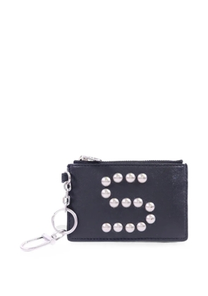 Tory Burch studded snakeskin-effect cardcase - Black