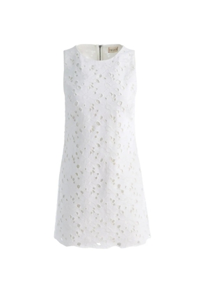 alice + olivia Clyde eyelet-embroidered mini dress - White