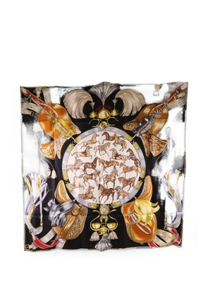 Hermès Pre-Owned Cavalcades silk scarf - Black