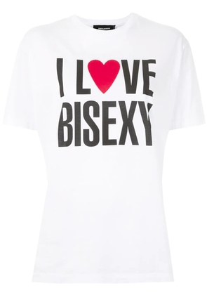 DSQUARED2 I Love Bisexy print T-shirt - White