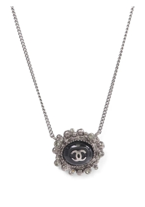 CHANEL Pre-Owned CC crystal and stone necklace - Silver