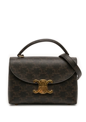 Celine Pre-Owned 2024 Teen Triomphe Coated Canvas Nino Bag satchel - Brown