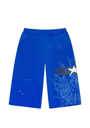 SP5DER logo-print shorts - Blue