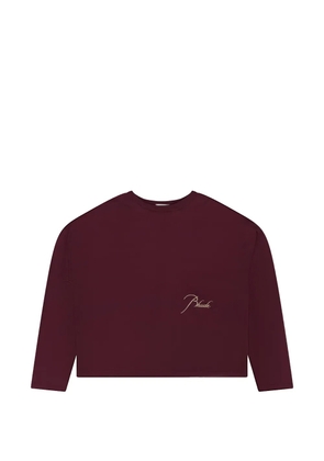 RHUDE logo-print long-sleeve T-shirt - Red