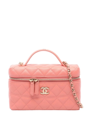 CHANEL Pre-Owned 2021-2026 CC Quilted Caviar Vanity Case satchel - Pink
