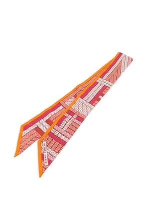 Hermès Pre-Owned graphic-print scarf - Pink