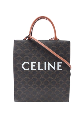 Celine Pre-Owned 2010-2026 Small Triomphe Coated Canvas Vertical Cabas Tote satchel - Brown
