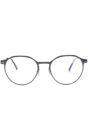 TOM FORD Eyewear round-frame clear-lenses glasses - Blue
