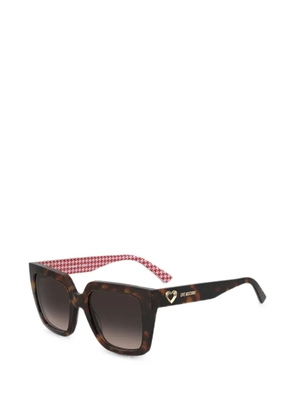 Love Moschino tortoiseshell-effect square-frame sunglasses - Brown