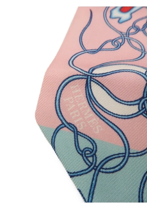 Hermès Pre-Owned Twilly printed scarf - Red