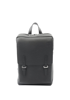 Loewe Pre-Owned 2010-2026 Leather Anagram Military backpack - Black