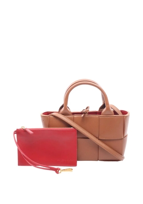 Bottega Veneta Pre-Owned 2012-2026 Candy Lambskin Intreccio Arco Tote satchel - Brown