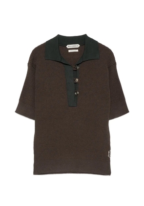 JW Anderson waffle-knit short-sleeve polo shirt - Green