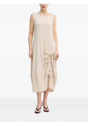 Joseph Ribkoff crinkle-effect ruffled midi dress - Neutrals