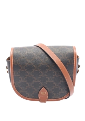 Celine Pre-Owned 2000-2026 Medium Triomphe Coated Canvas Folco crossbody bag - Brown