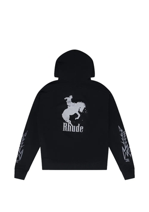 RHUDE graphic-print hoodie - Black