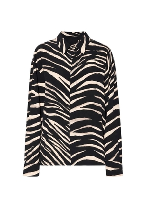Zadig&Voltaire Tyrica zebra-print long-sleeve shirt - Black