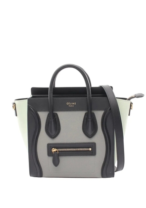 Celine Pre-Owned 2000-2026 Nano Tricolor Leather Luggage Tote satchel - Grey