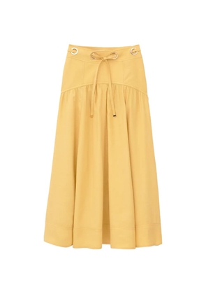Ba&Sh Donia eyelet-embellished gathered skirt - Yellow