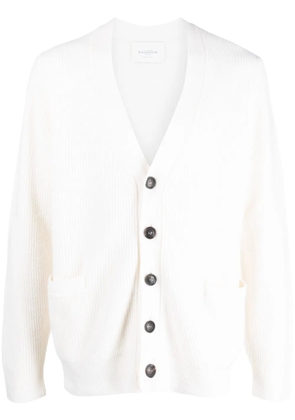 Ballantyne V-neck wool cardigan - White