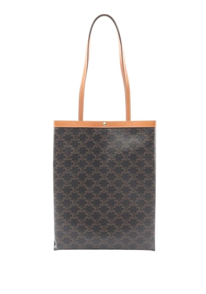 Celine Pre-Owned 2010-2026 Medium Triomphe Coated Canvas Flat Shopper tote bag - Brown