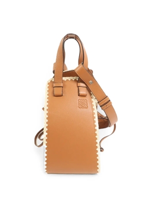 Loewe Pre-Owned Hammock crochet-trim shoulder bag - Brown