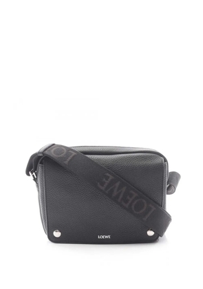 Loewe Pre-Owned 2010-2026 Medium Leather Pebble Messenger Bag crossbody bag - Black