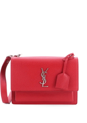 Saint Laurent Pre-Owned Sunset Satchel Leather Medium crossbody bag - Red