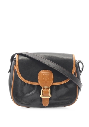Celine Pre-Owned Macadam buckle shoulder bag - Black