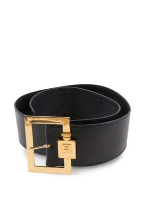CHANEL Pre-Owned 1980s No. 5 bottle-motif buckle leather belt - Blue
