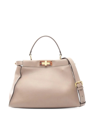 Fendi Pre-Owned 2009 Medium Leather Peekaboo Iconic satchel - Neutrals
