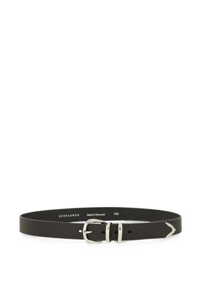Sunflower leather buckle-fastening belt - Black
