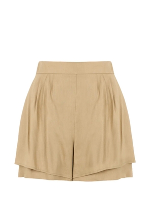 Alberta Ferretti high-waisted tailored mini shorts - Neutrals