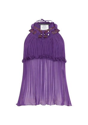 Alberta Ferretti pleated blouse - Purple