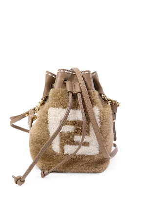 Fendi Pre-Owned mini Mon Tresor logo-detail bucket bag - Brown
