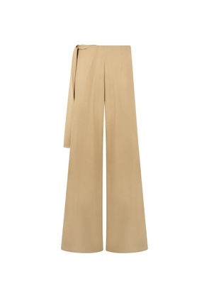 Alberta Ferretti draped flared trousers - Neutrals