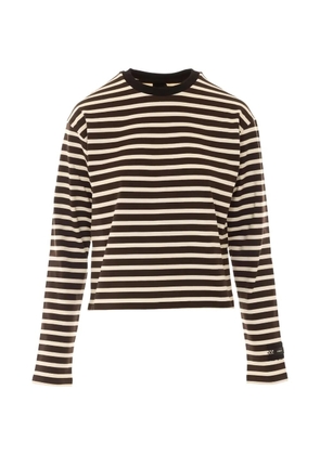 PINKO Mirtilla striped long-sleeve T-shirt - Brown