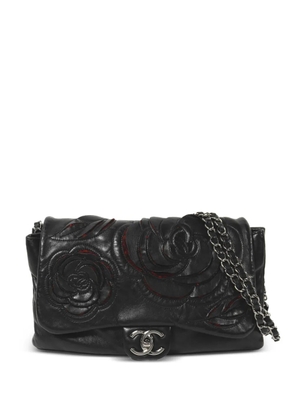 CHANEL Pre-Owned Camellia leather shoulder bag - Black