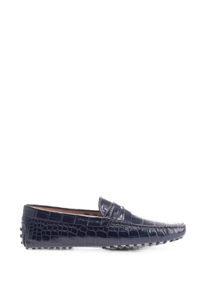 Tod's crocodile-effect loafers - Blue
