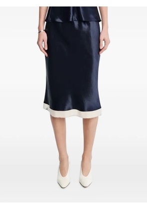 Maria McManus bias-cut frayed midi skirt - Blue