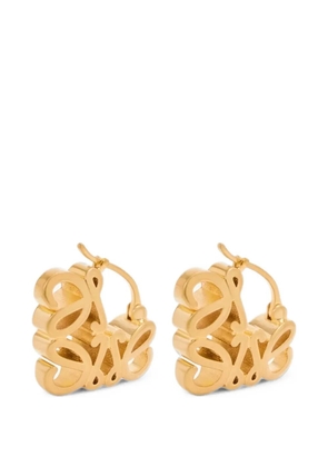 LOEWE Anagram Bombé hoop earrings - Gold