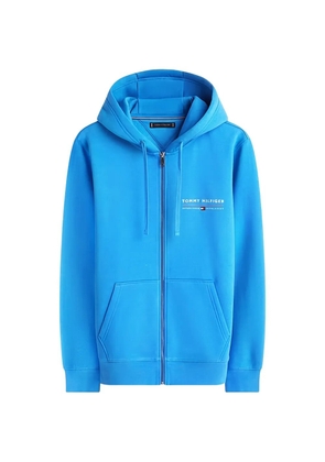 Tommy Hilfiger logo-print zip-fastening hoodie - Blue
