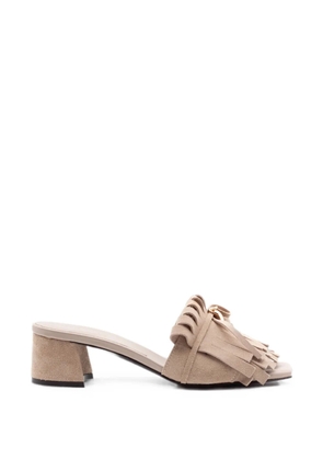 Donnarì fringe-detail heeled sandals - Neutrals