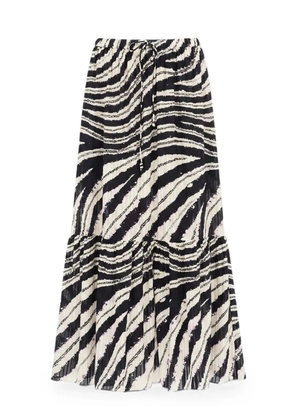 Ulla Johnson Olina shibori-print midi skirt - Black