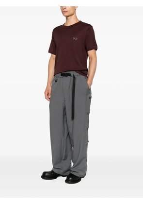 Y-3 logo-print slim-fit T-shirt - Red
