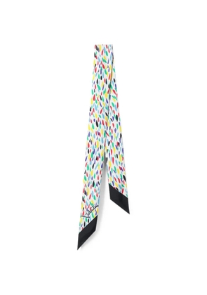 Valentino Garavani logo-print silk scarf - White