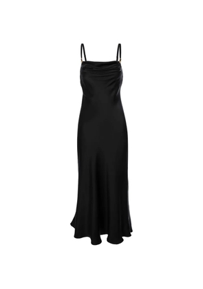 Murmur cowl-neck slip midi dress - Black